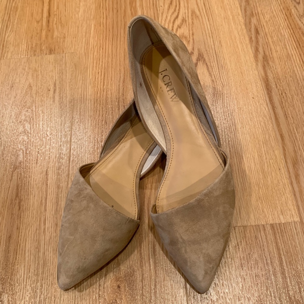 J.Crew Zoe Suede D’Orsay Flats in tan (size 7.5) - Picture 2 of 8